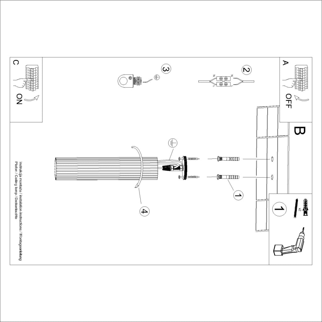 Lampada da soffitto KARBON 30 taupe