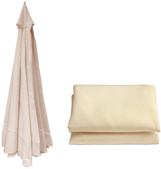 Parasol sostitutivo per giardino (3,5 m) Parasol sostitutivo per 8 braccia, parasol sostitutivo di canapa, per terrazza/giardino/piscina/parasole galleggiante - Beige