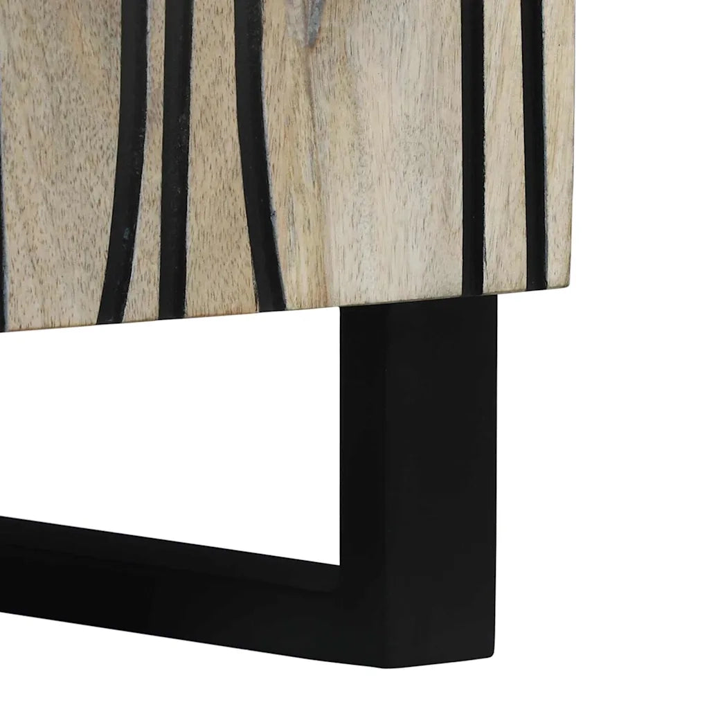 Credenza Bianco 60 x 33,5 x 75 cm Legno di mango massello 4017974