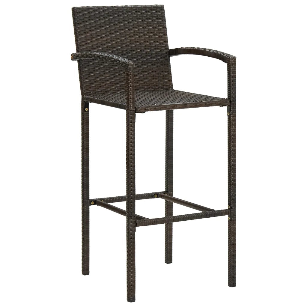 Set Bar da Giardino 5 pz Marrone 3067968