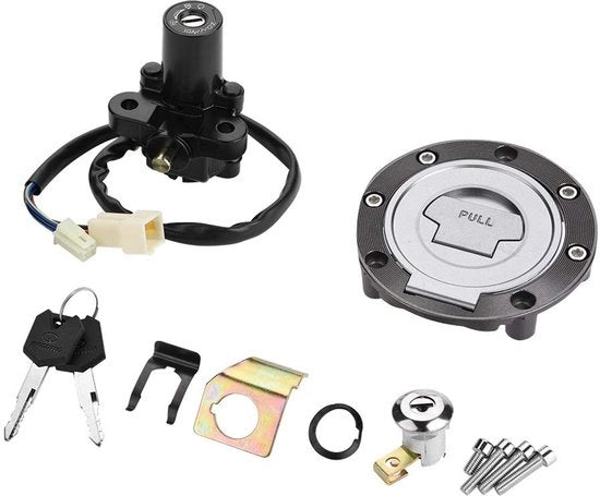 Sostituzione Interruttore di Accensione di Alta Qualità - Chiave di Accensione - Interfaccia Chiave per Motocicletta - Materiale Duraturo - Sicurezza - Precisione CNC - Set di Chiavi