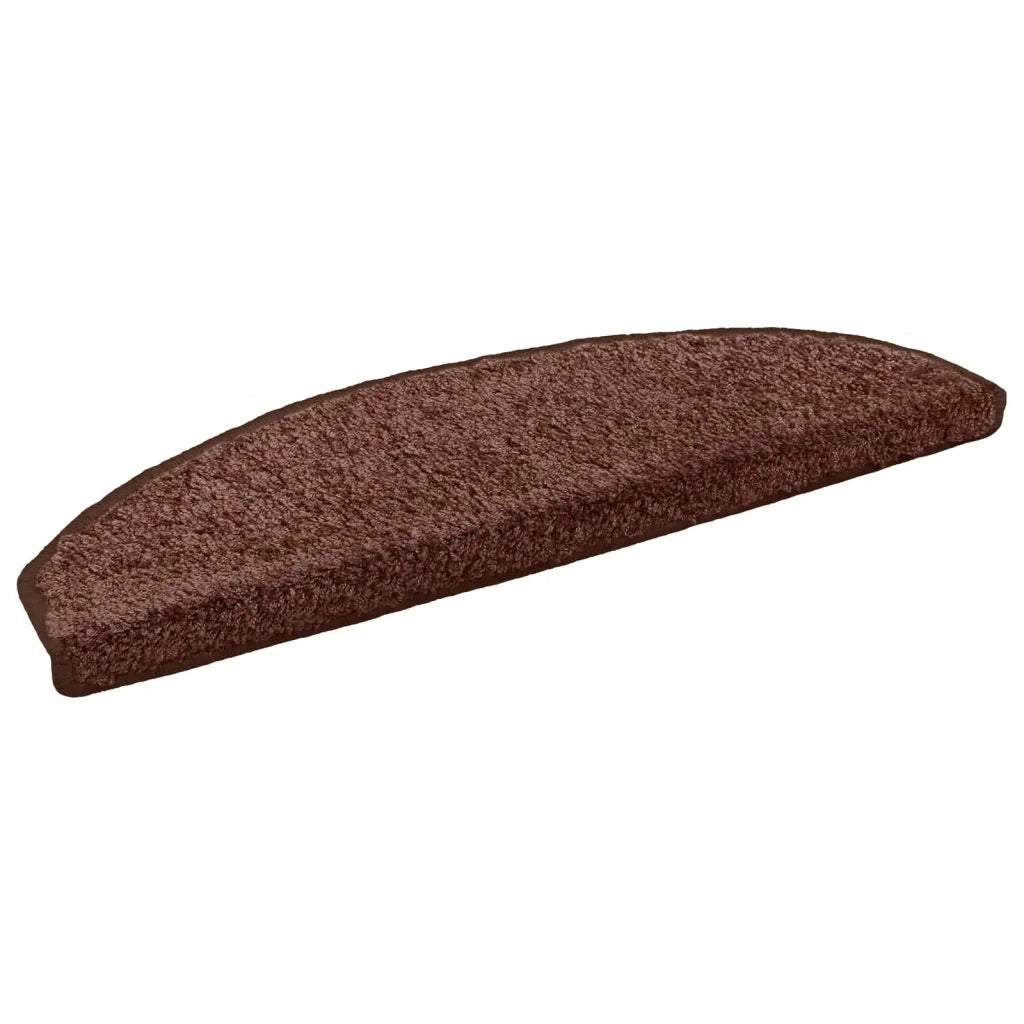Tappetini per scale autoadesivi Semicircolare 15 pz | Gradini per Scale Marrone