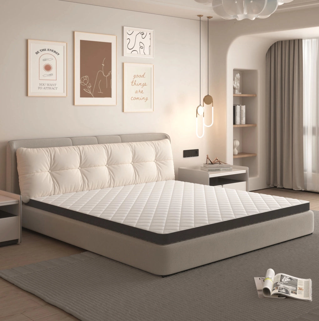 Materasso H3 90x200 cm in schiuma bianco e grigio, Oeko-TEX, 7 cm