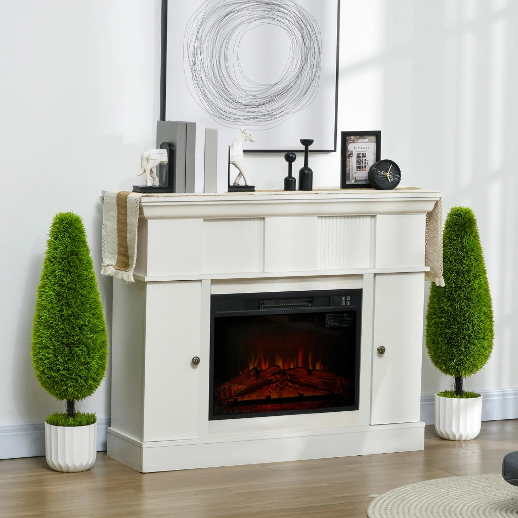 Set 2 Pezzi Pianta Artificiale Cipresso ¨C Minimal ¨C Bianco e Verde