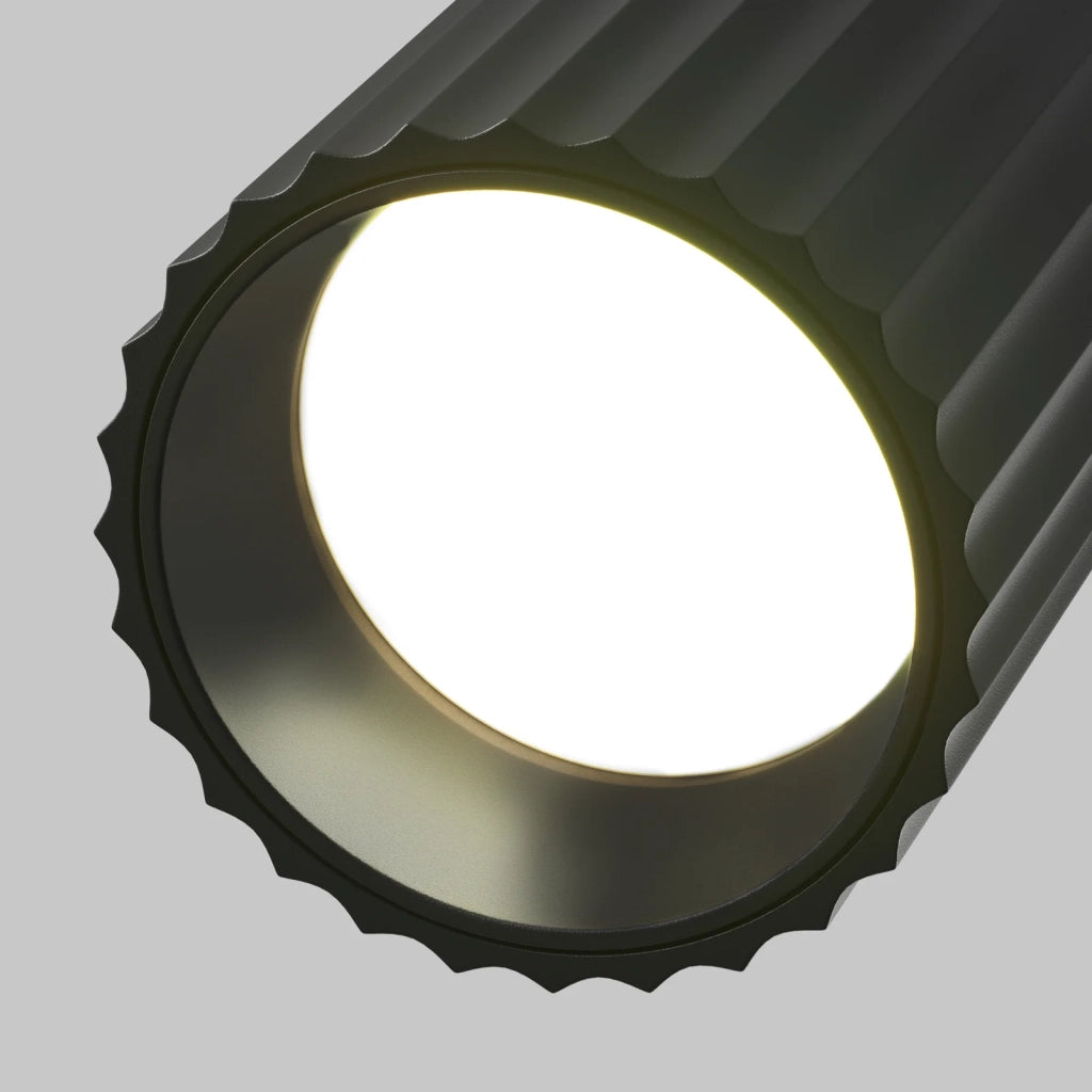 Maytoni Plafoniera design Calipso 1 luce GU10 nero alluminio