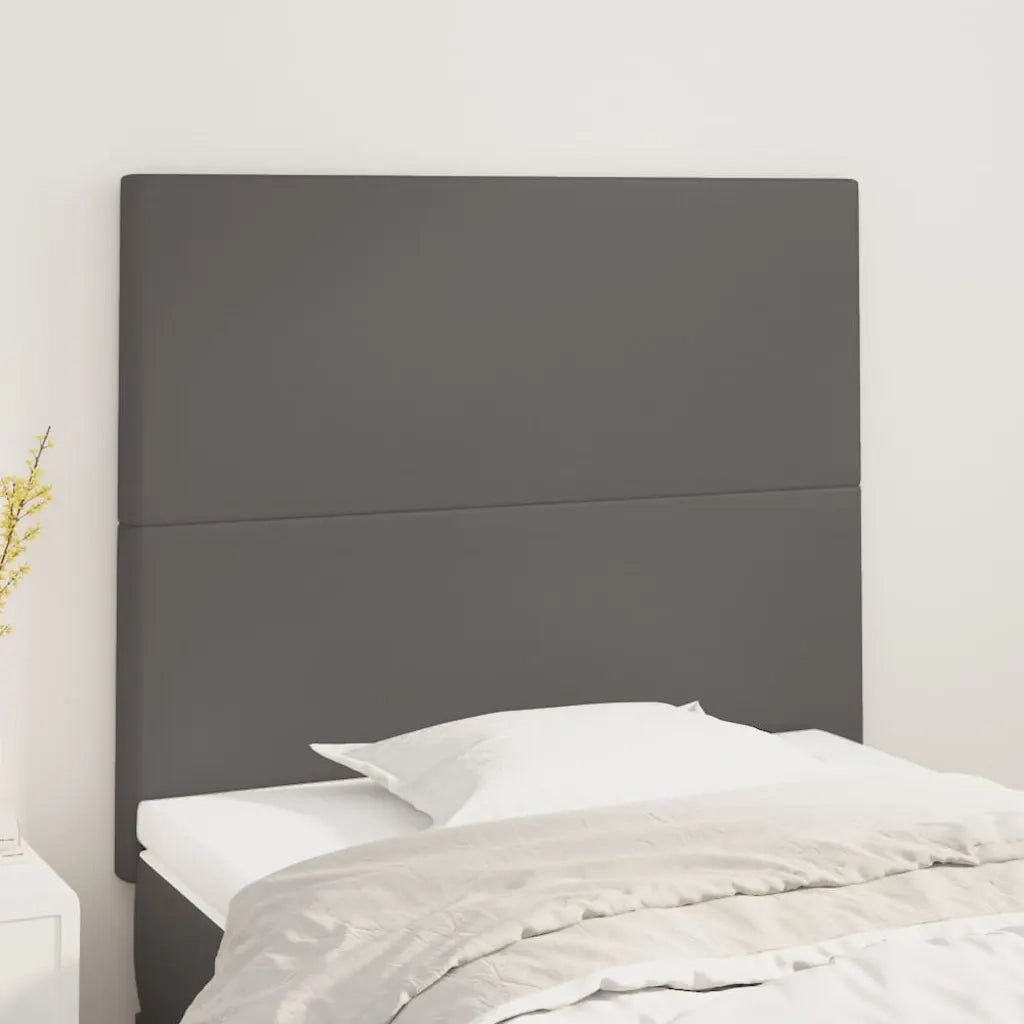 Testiera | Testata Grigio 90x5x118/128 cm in Similpelle