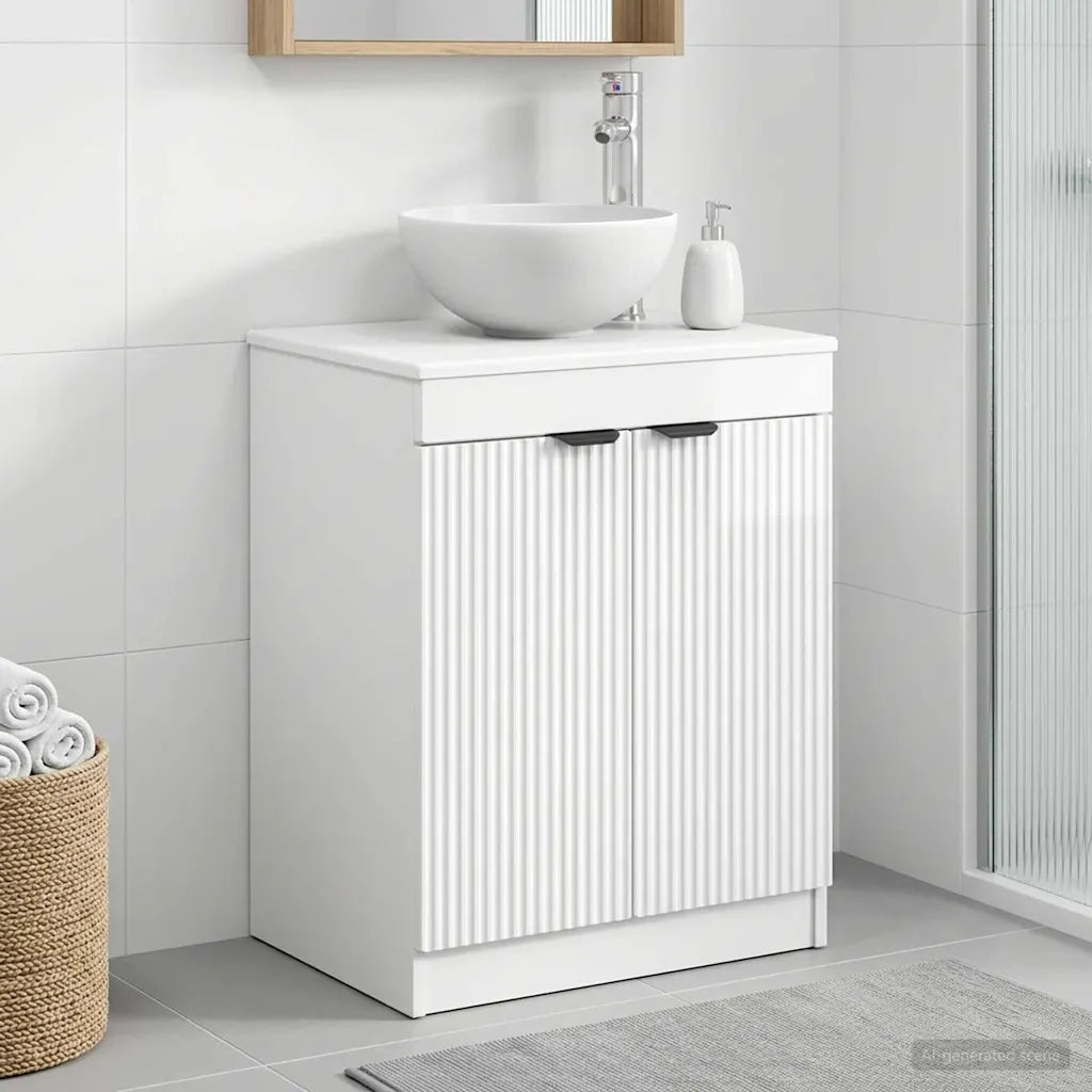 Mobile da Bagno | Armadio da bagno Bianco Lucido 54 x 41 x 70 cm