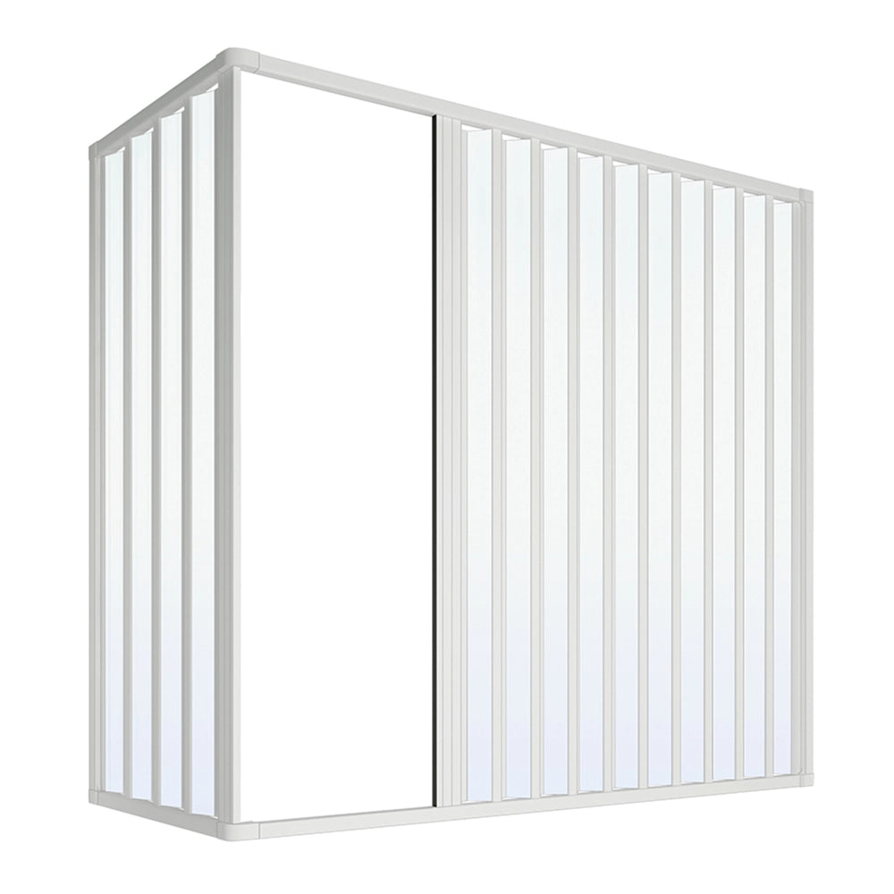 Box doccia angolare 80x100 a soffietto in PVC con apertura centrale Teti