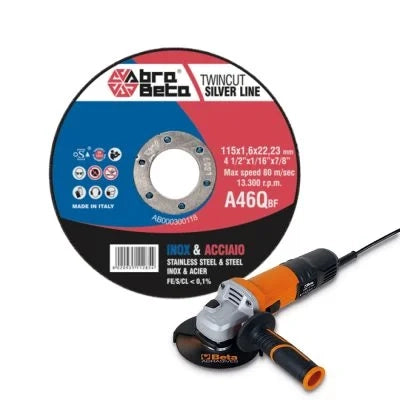 ABRABETA 300 MINIDISCO P/FERRO 115X1,0 + 2 SET GIRAV.- 1,0 confezione