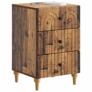 Comodino | Armadio da Notte | Mobiletto da notte con cassetto Legno antico 43x 41 x 66,5 cm