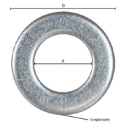 RONDELLA PIANA INOX A2 M  4 - 0,8 x  9 x  4,3 mm - 10 centinaio - BricoGo