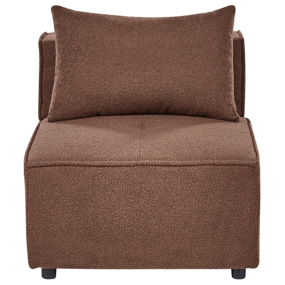 Poltrona modulare Boucle Modulo 1 posto marrone stile moderno