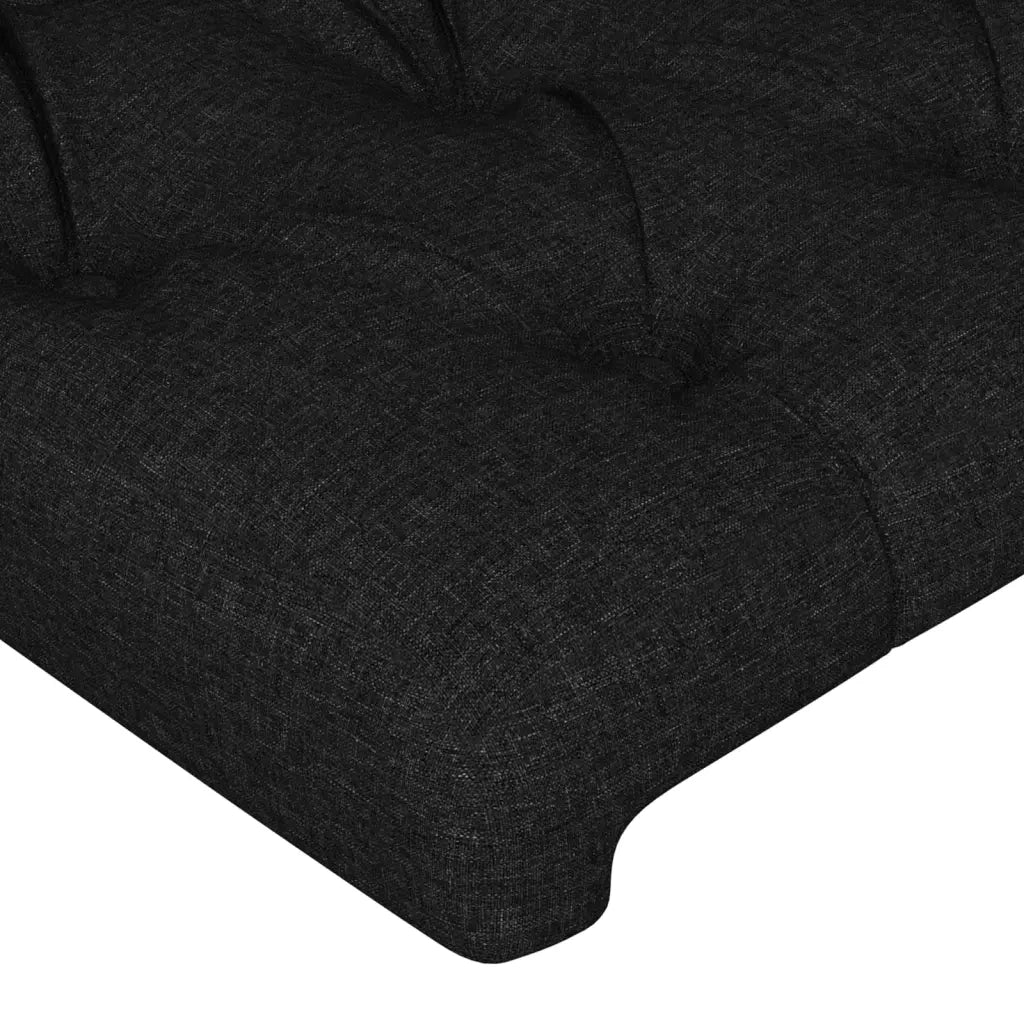 Testiera ad Orecchio Nera 163x16x118/128 cm in Tessuto 3119924