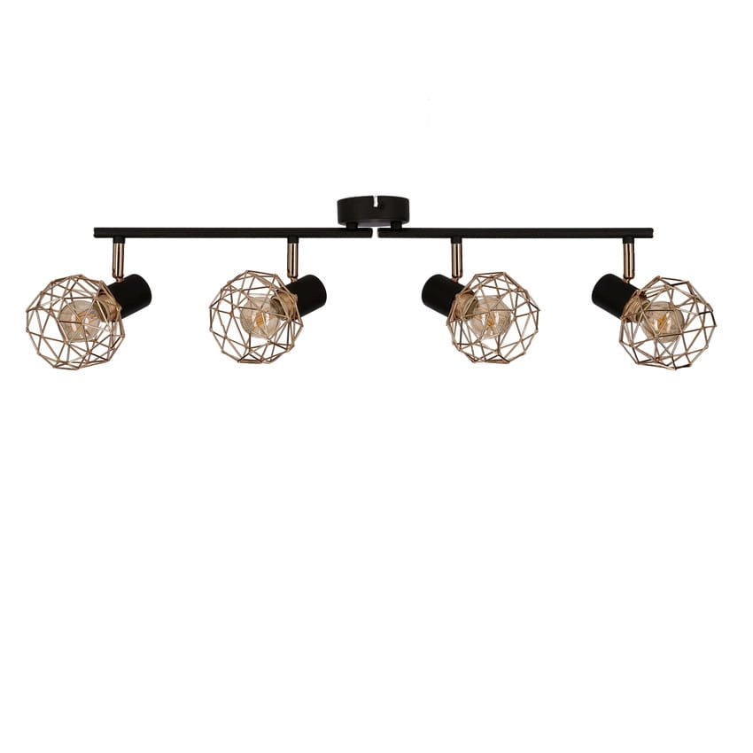 Candellux Acrobat plafoniera metallo rame/nera 4xE14