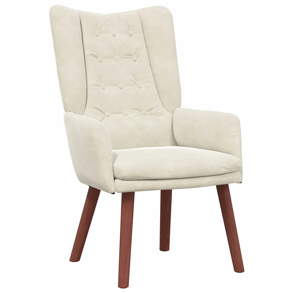 Sedia rilassante Crema 63 x 67 x 94 cm Velluto 42001822