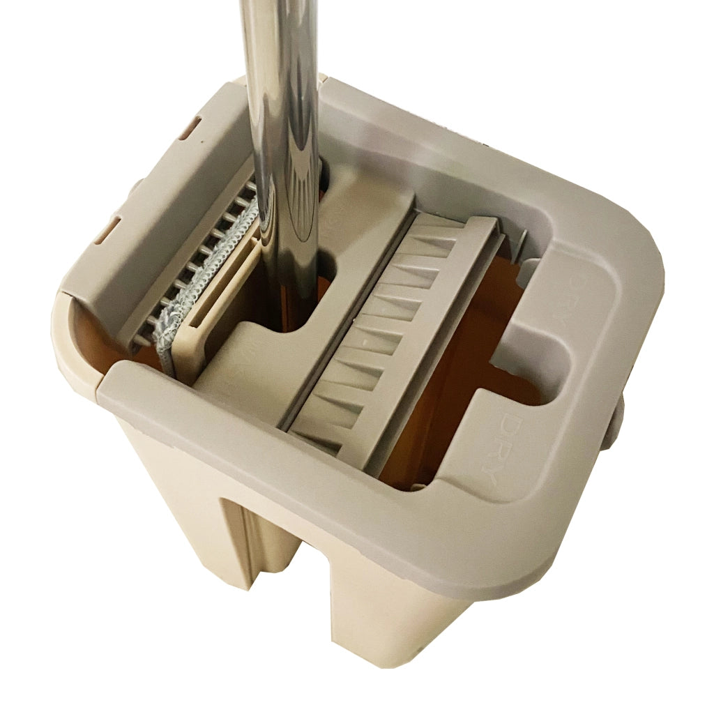 Panno extra piatto con secchio strizzatore Beige