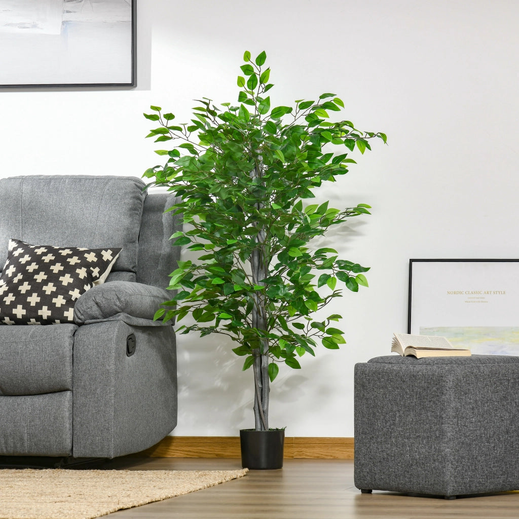 Pianta Artificiale Ficus ¨C Minimal ¨C Verde, 135cm con Vaso
