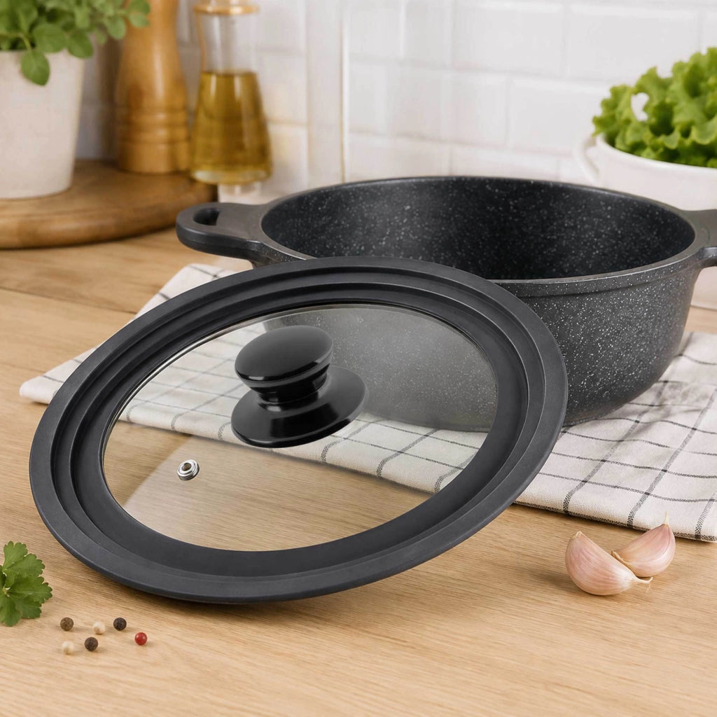 Coperchio in vetro e silicone, 16/18/20 cm