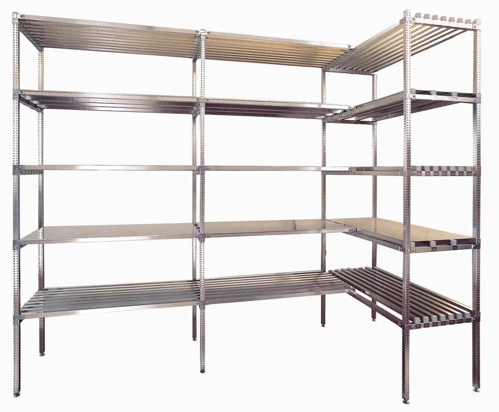 Scaffalatura lineare in acciaio inox per ristoranti e cucine cm. 80x40x180h