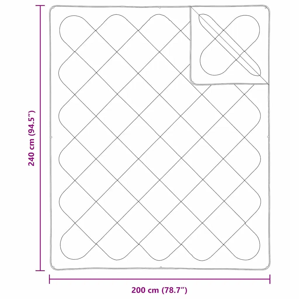 Duvet 2-in-1 Bianco 240 x 200 x 8 cm Poliestere 42007785
