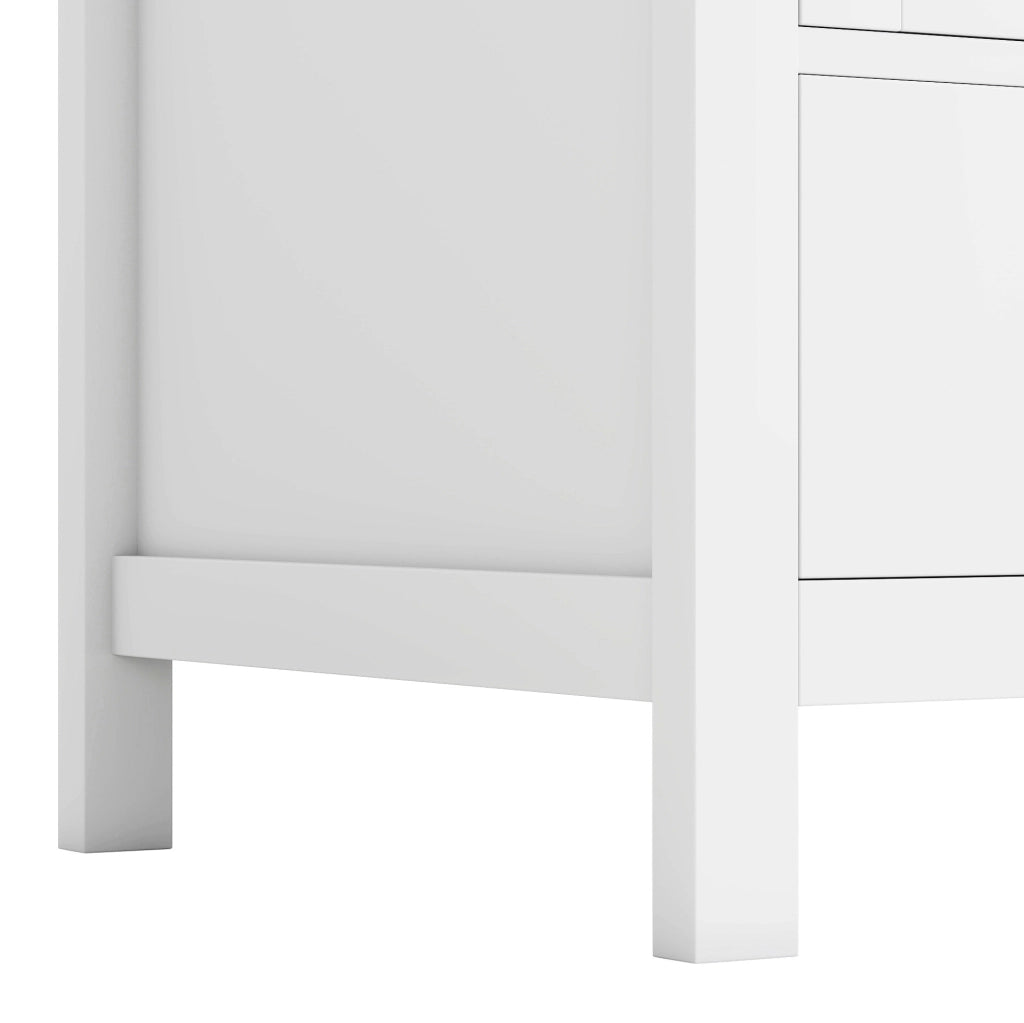 Mobile bagno bianco 76x46x82 cm in MDF con lavabo integrato in ceramica e ampi spazi contenitivi