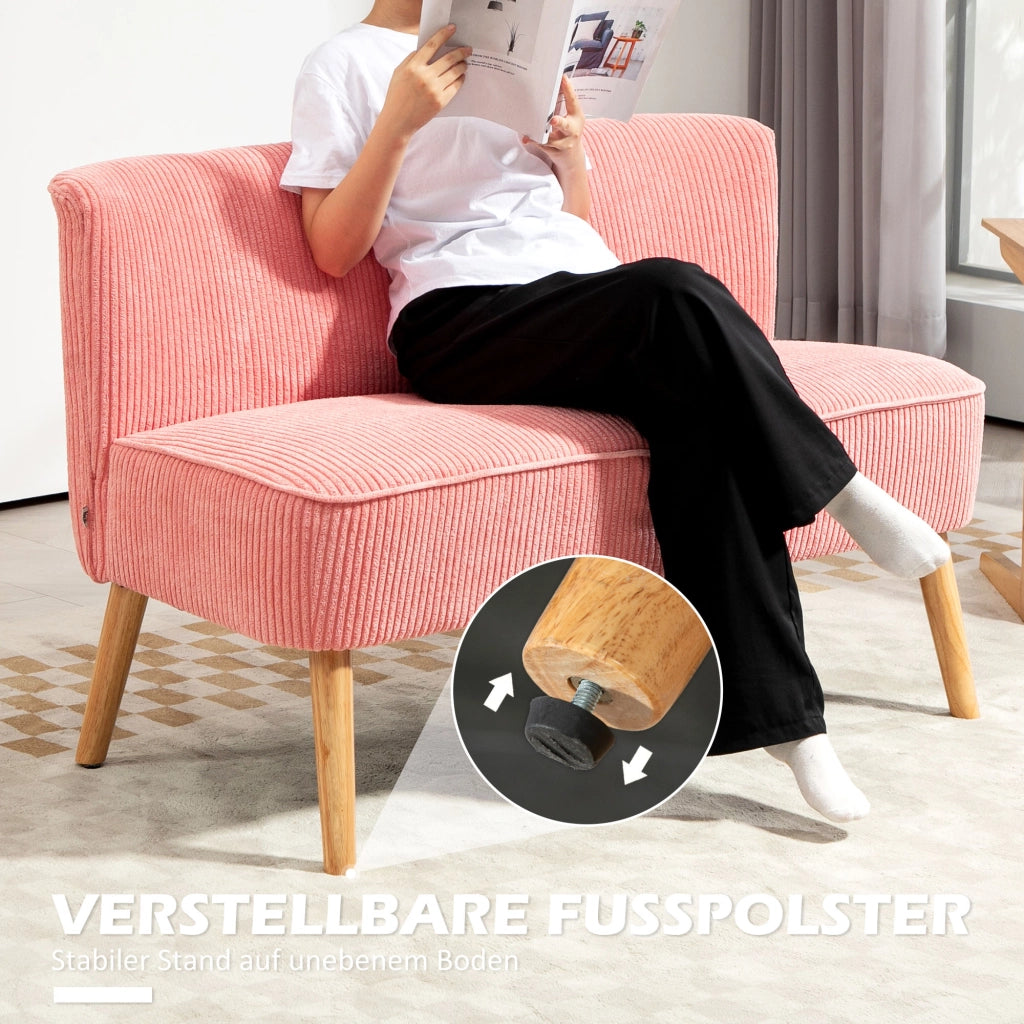 Divano 2 posti ¨C Minimal ¨C rosa, 117x56.5x77 cm