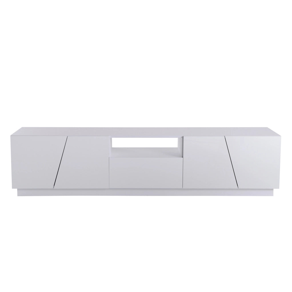 Mobile TV moderno 170 cm bianco con ante segmentate