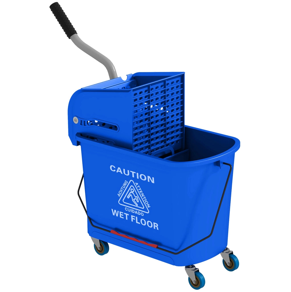 Secchio lavapavimenti 20 L con strizzatore e separatore blu