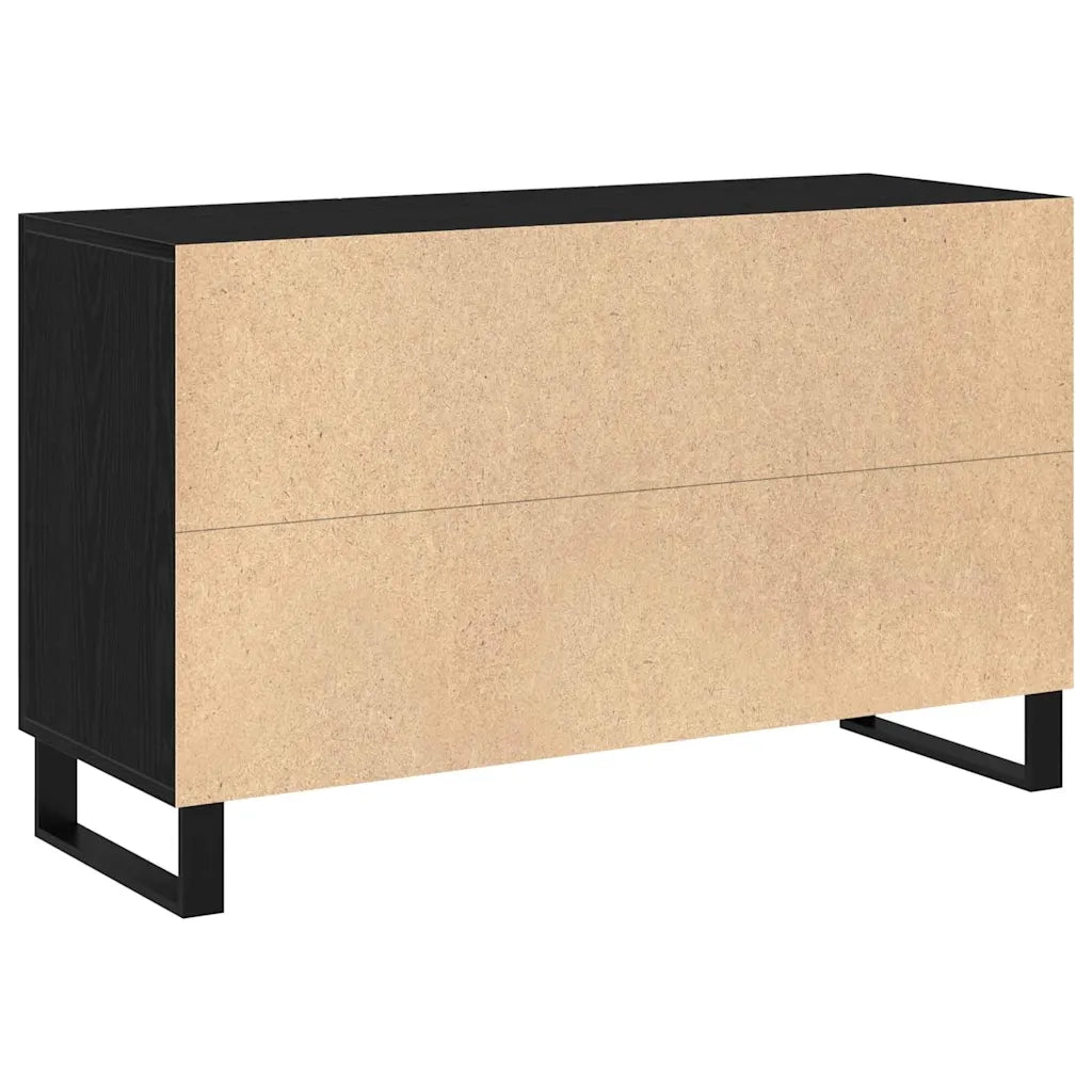 Credenza | Madia | Buffet da pranzo | Armadio da pranzo Rovere Nero 100 x 36 x 60 cm Legno multistrato