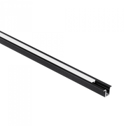 Profilo LED PW02 incasso nero diffusore opale 2m Ecolight