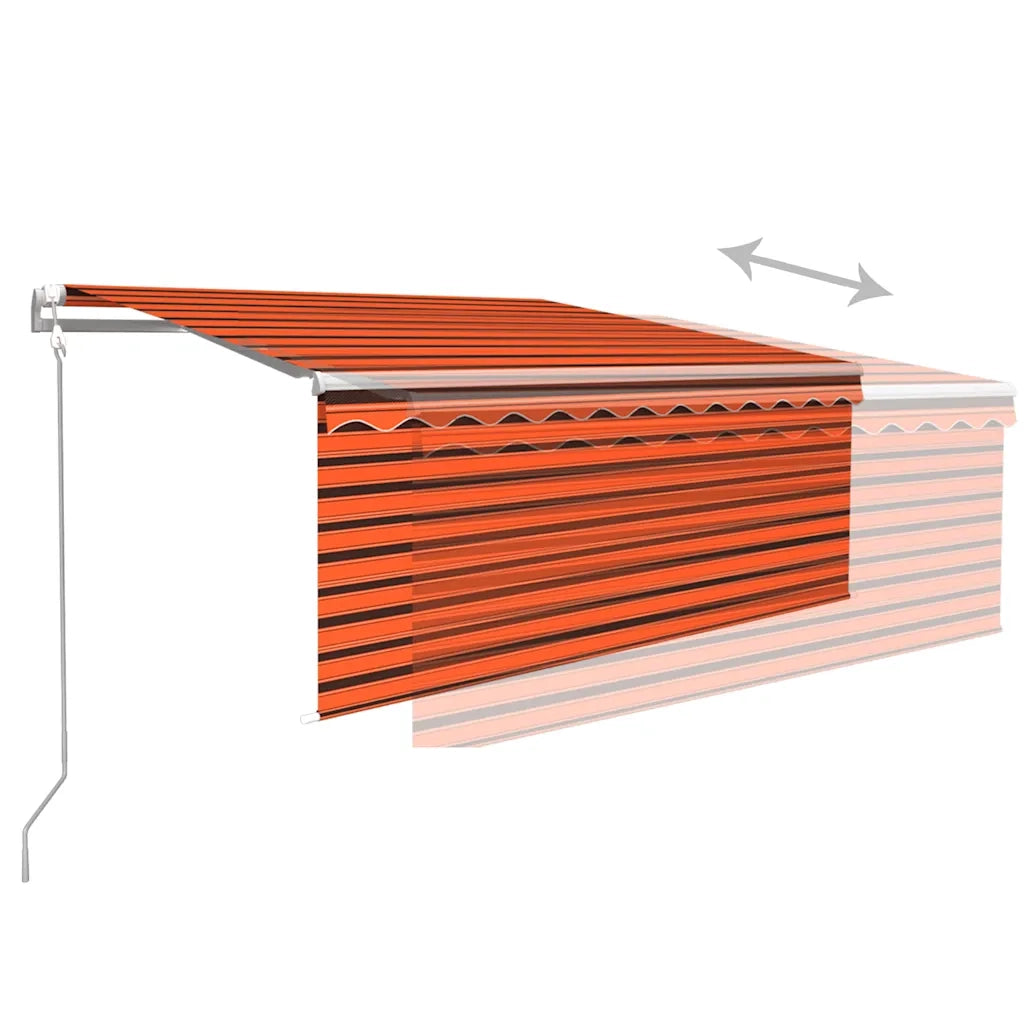 Tenda Automatica con Sensore Vento 3,5x2,5m Arancione e Marrone 3069295