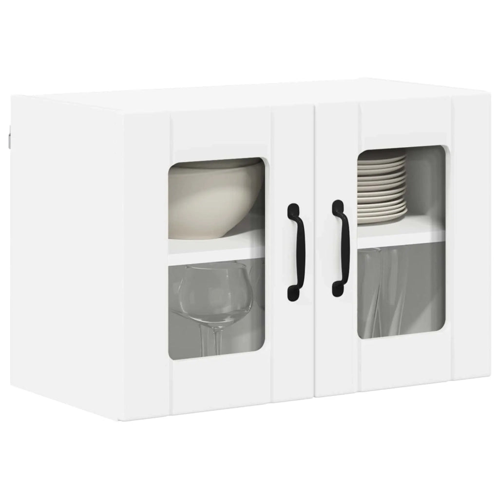 Mobile in vetro da parete LUCCA Bianco 60 x 31 x 40 cm 884965