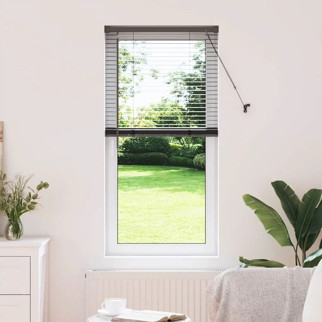 Tendaggi a Veneziana | Tenda a lamelle Nero 60 x 2,5 x 130 cm Alluminio