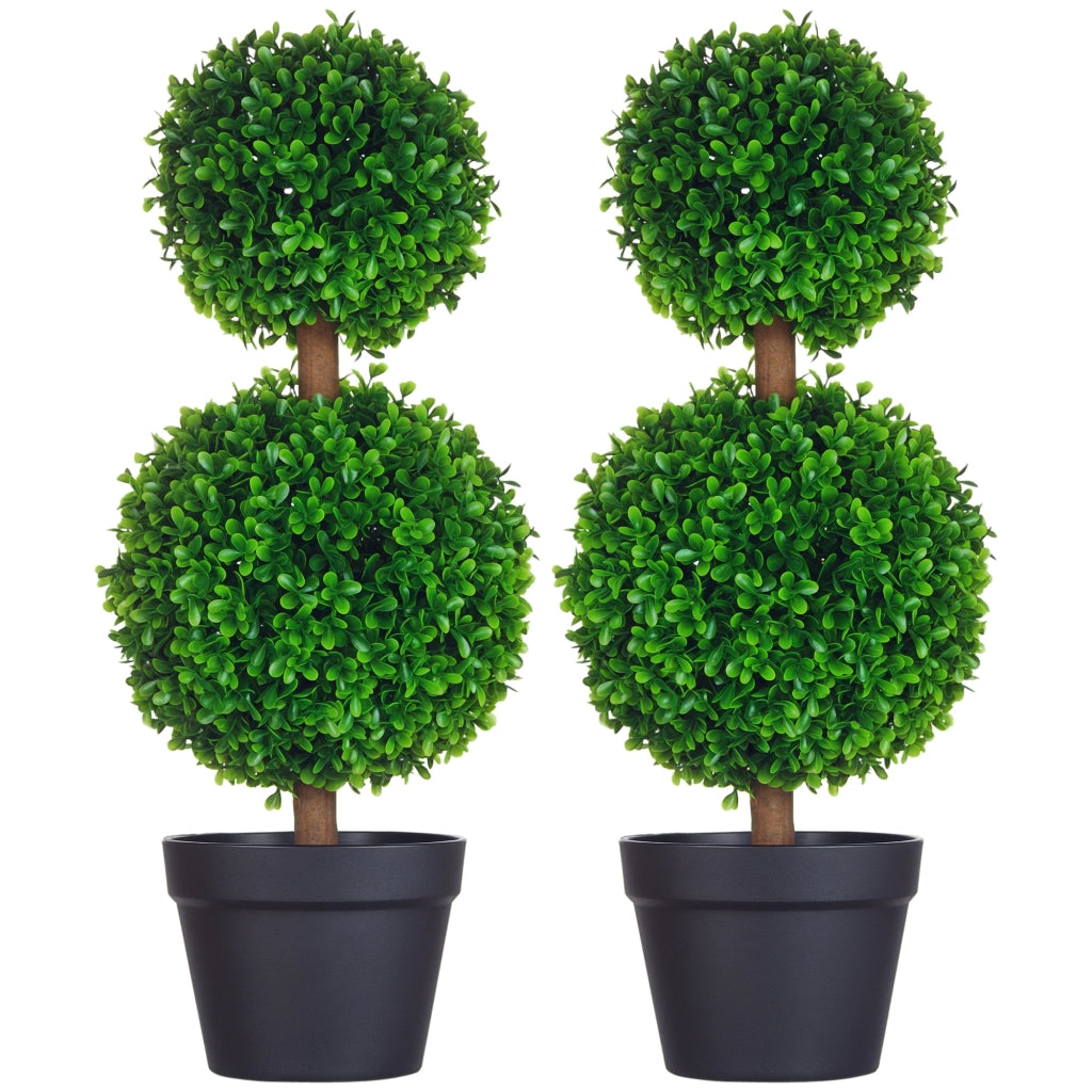 Albero di bosso artificiale ¨C Minimal ¨C 2 pezzi, verde, 60 cm