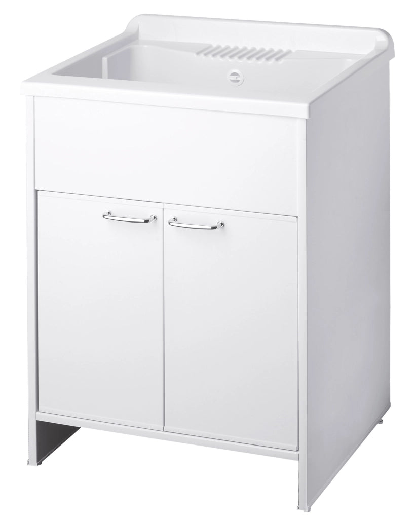 Mobile LAVATOIO in PVC in KIT di montaggio - 60X50 per Interni/Esterni - CR - Col: BIANCO