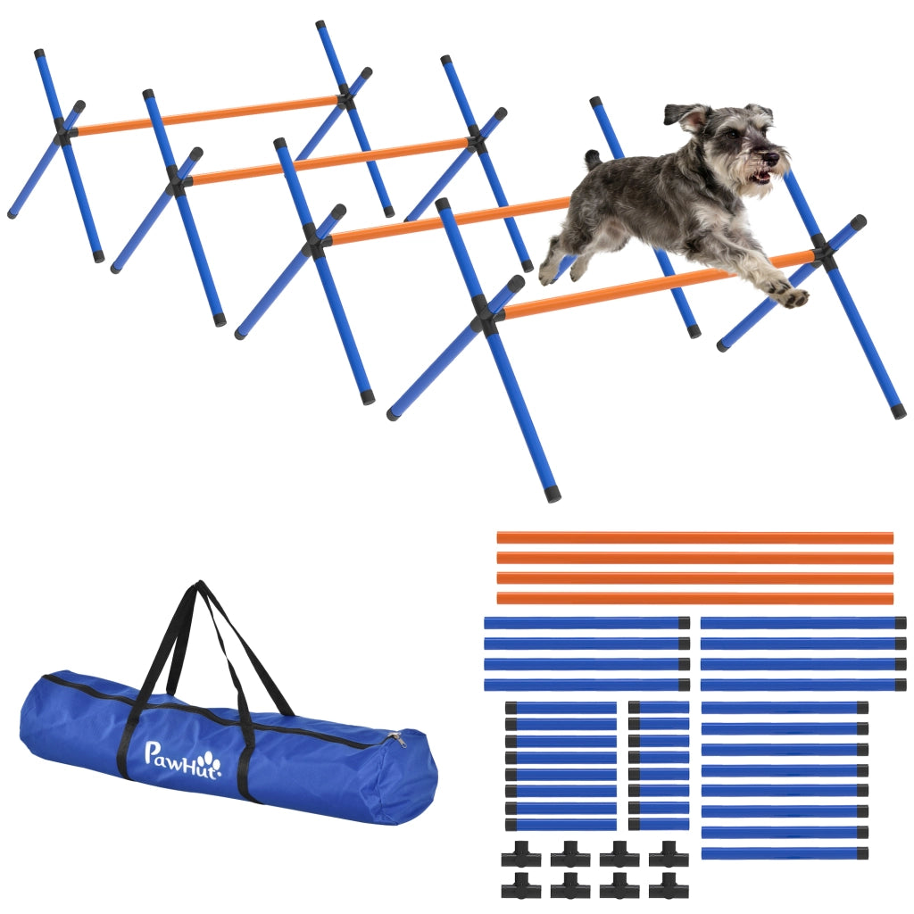 Set Agility per Cani ¨C Minimal ¨C 4 Pezzi con H¨¹rden e Tragetasche
