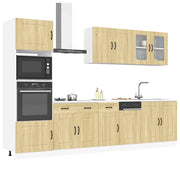 Set Mobili da Cucina 7 pz Kalmar Rovere Sonoma in Truciolato 3314734