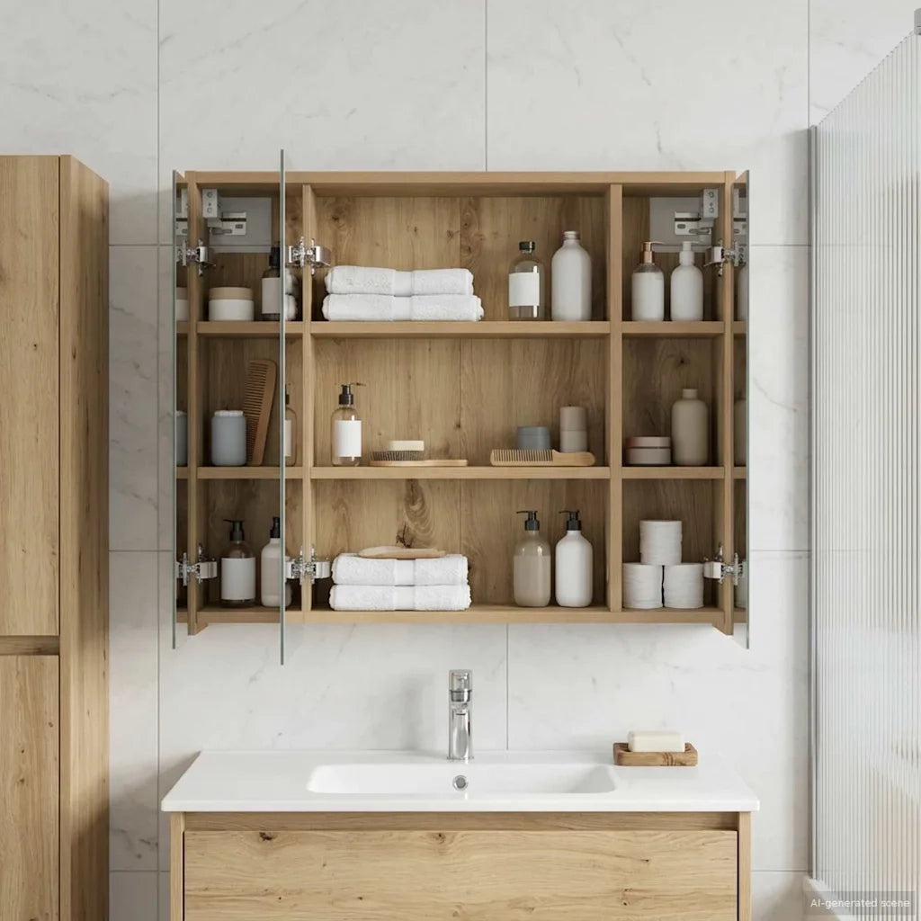 Mobiletto per specchio da bagno Rovere Artigianale 889174