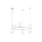 Lampada pendente Modern in Metallo Ring Bianco