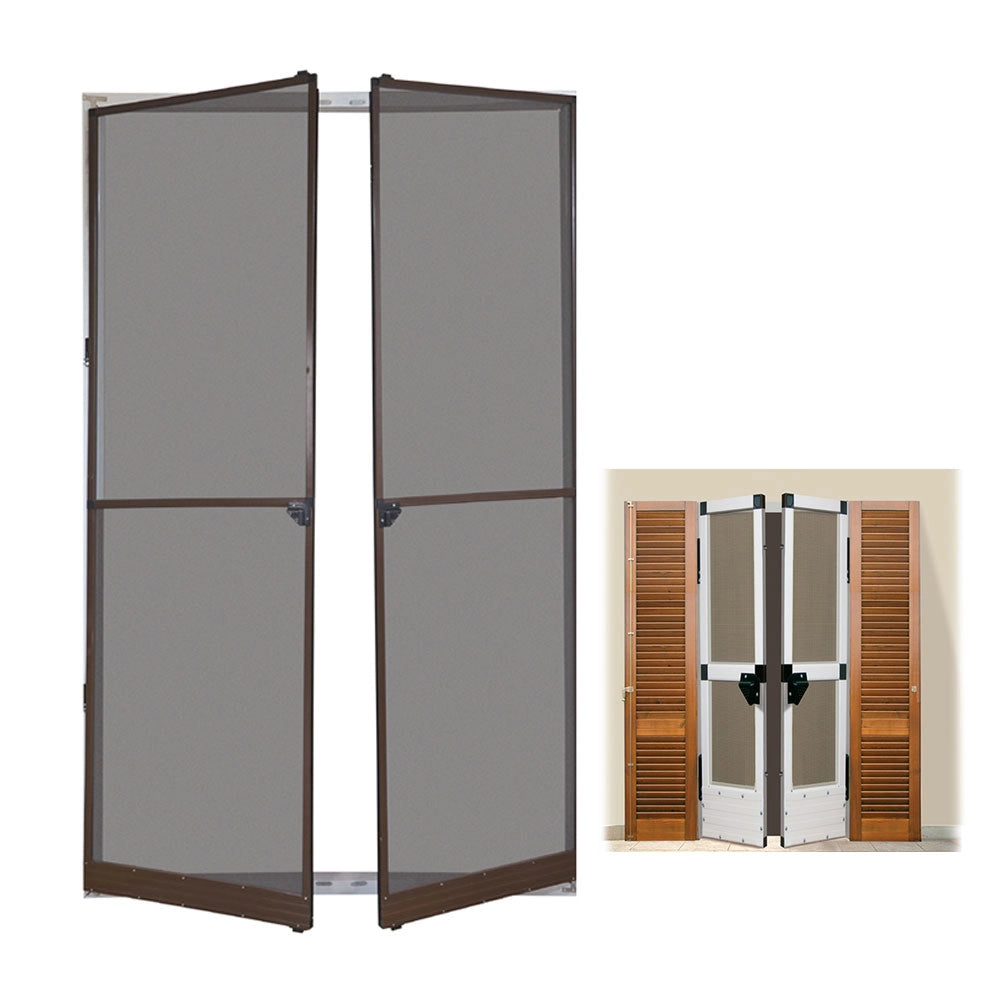 Zanzariera Priscilla per Porta a Doppio Battente Riducibile in Alluminio Colore: Bronzo