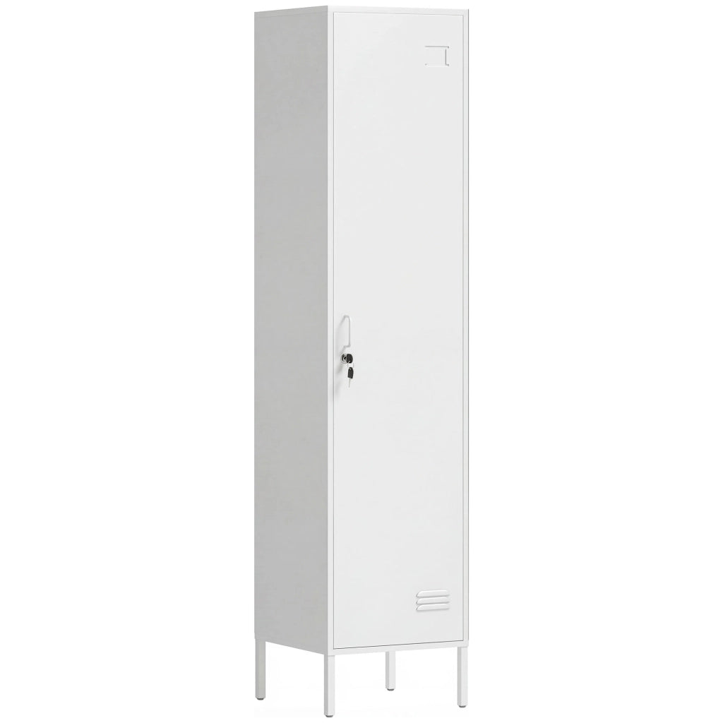 Armadio Metallico Appendiabiti con Porta e Ripiani ¨C Xylo ¨C Bianco 40x40x179 cm