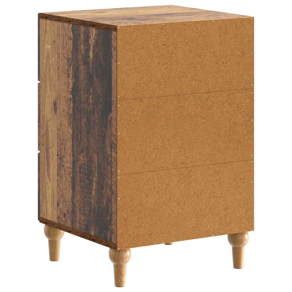 Comodino | Armadio da Notte | Mobiletto da notte con cassetto Legno antico 43x 41 x 66,5 cm