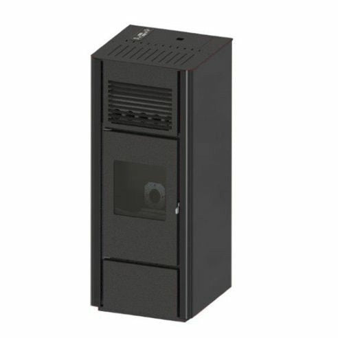 STUFA PELLET AGATA NERA 14KW DOPPIA CANAL. - EVA CALOR