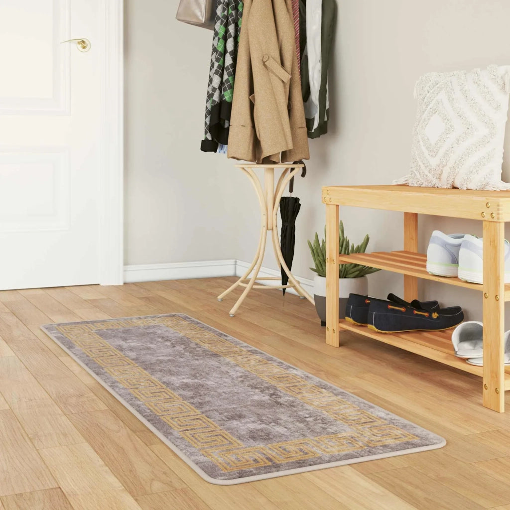 Runner Tappeto MARSA Grigio 50 x 100 cm Poliestere e PVC 42023344