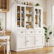 ARMADIO ALTO 140x38,5x175 cm Bianco in MDF e Acrilico