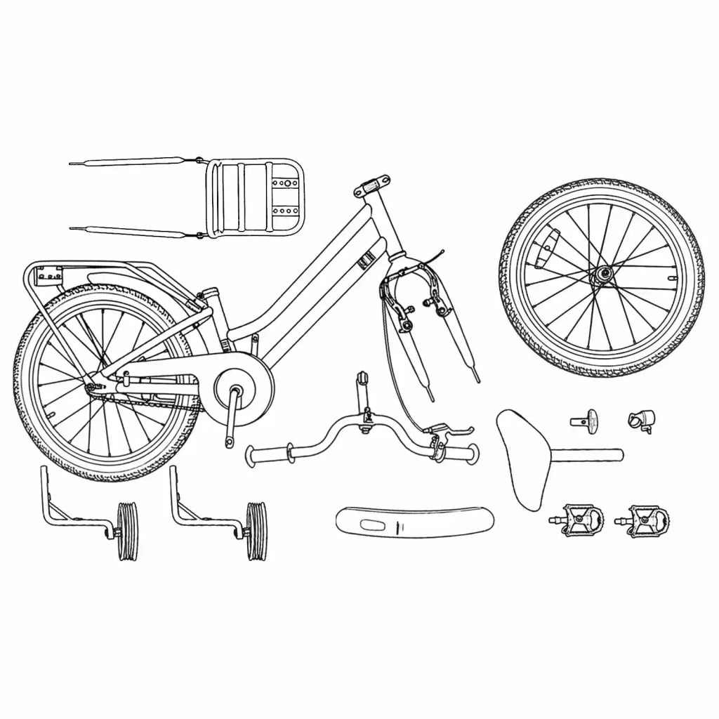 Bicicletta per Bambini | Bici per bambini 16 Pollici per bambini di 4-6 anni