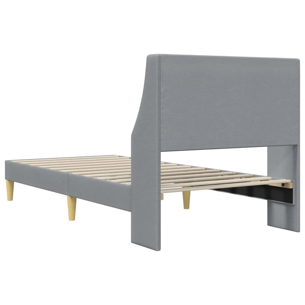 Struttura del letto Grigio chiaro 100 x 200 cm Tessuto 42027327