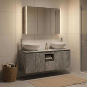 Set di Armadi da Bagno 4 pz Grigio Cemento Legno ingegnerizzato 3406506