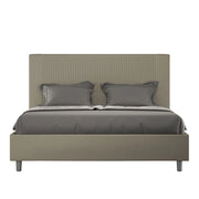 BS COM Letto matrimoniale king size senza rete imbottito 170x210 similpelle cappuccino