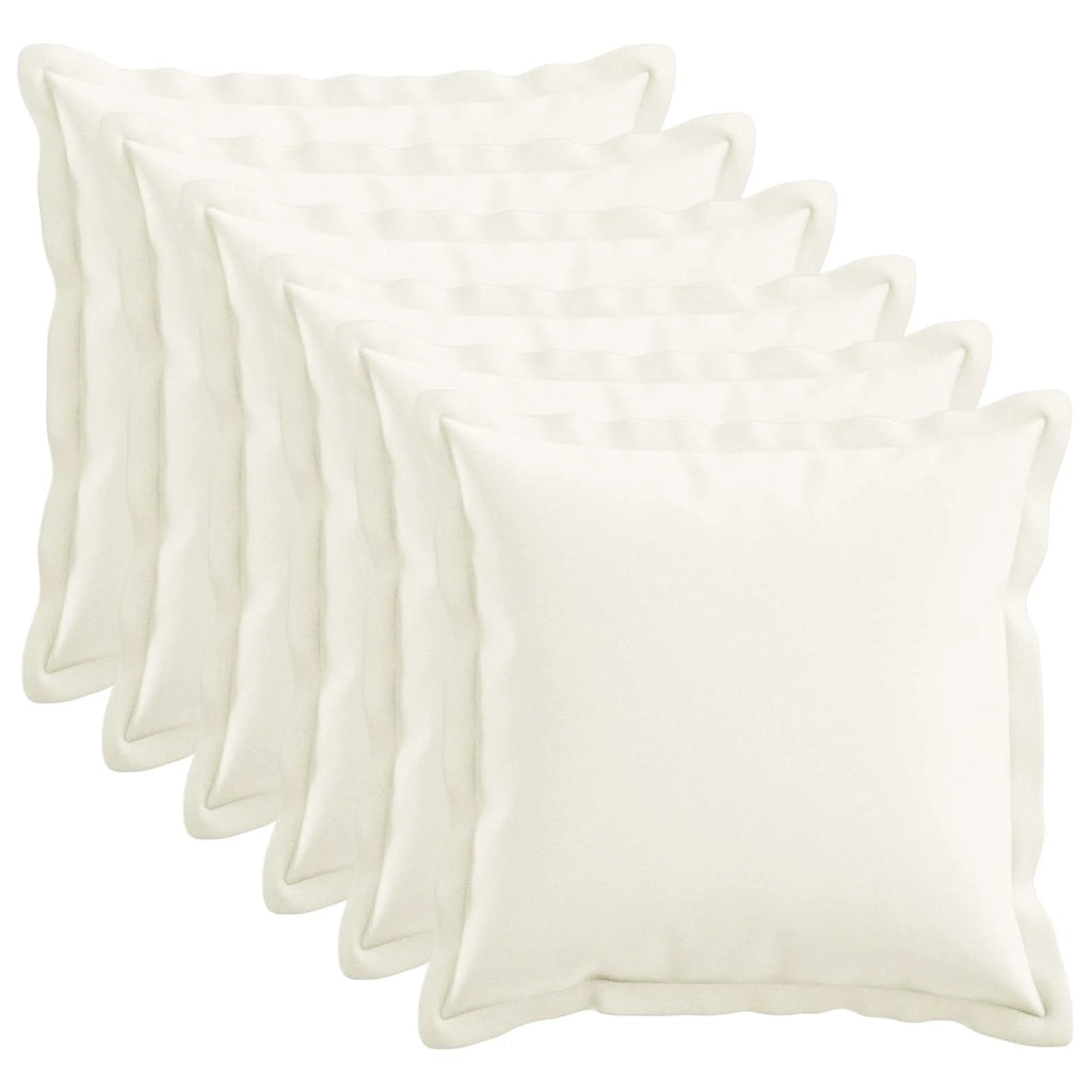 Federa 6 pcs HOUTEN Bianco 30 x 30 cm Lino 915758